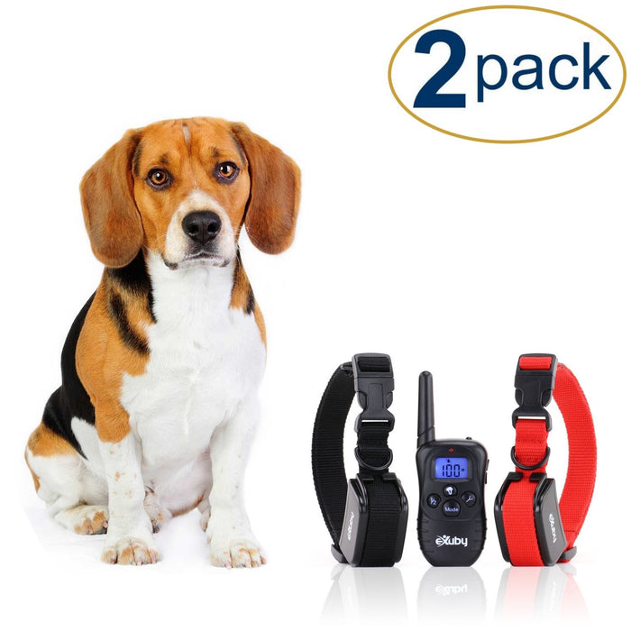 eXuby Shock Collar for Small Dogs with Remote - Small & Medium and Training Clicker – 3 Modes (Sound, Vibration & Shock) with Rechargeable Batteries