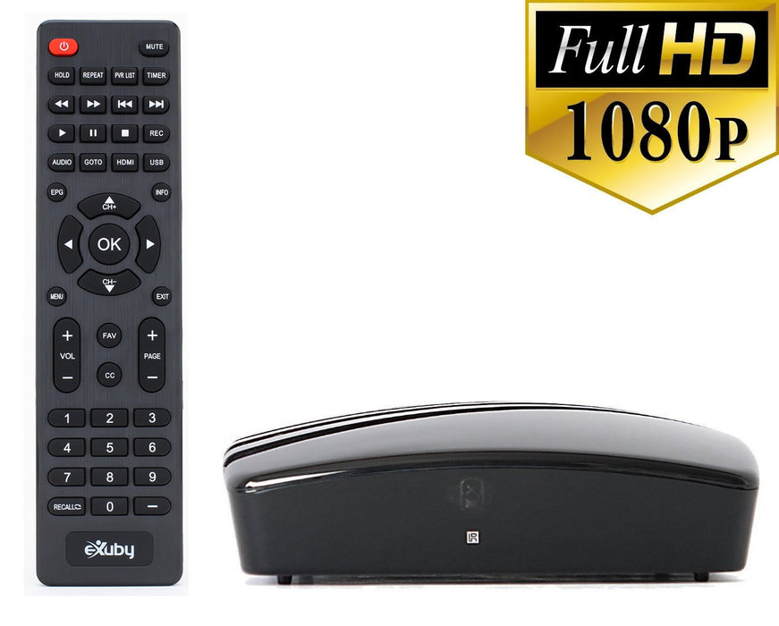 eXuby Digital TV Converter Box 1102 - Get Rid of Cable Bills - View and Record Local HD Digital Channels for Free - Instant or Scheduled Recording, 1080P HDTV, Electronic Program Guide