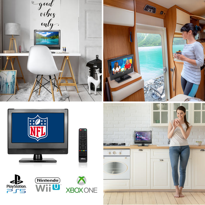 Small Flat Screen TV - Perfect Kitchen TV - 13.3 inch LED TV - Watch H ...