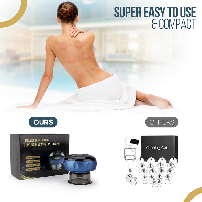eXuby Smart & Therapeutic Cupping Massager - Relieves Pain so You Can Relax, Feel Calmer & Happier - Strong Suction Power for Maximum Effectiveness - Heat for Extra Relaxation - Super Easy to Use