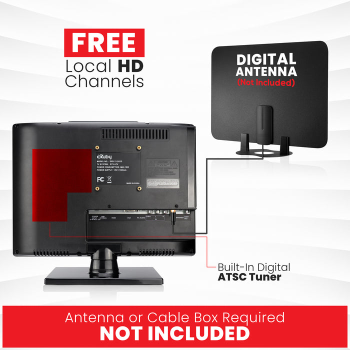 Small Flat Screen TV - Perfect Kitchen TV - 13.3 inch LED TV - Watch H ...