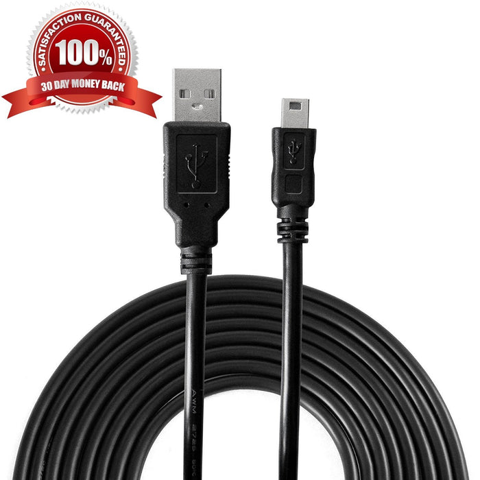 eXuby PS3 Controller Charger Cable (2-Pack) 16 Feet Long - 60% Thicker Charges at Super Speeds - USB to Mini USB - PS3 Charger Cable - PS3 Charging Cable – PS3 Controller Cable - PS3 USB Charger