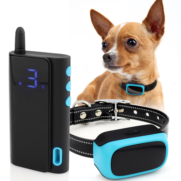 eXuby - Shock Collar for Small Dogs 10-20 pounds Rechargeable - Waterproof Remote Dog Training Collar with 3 Settings - Beep, Vibration and Static Shock for Faster & Gentle Training