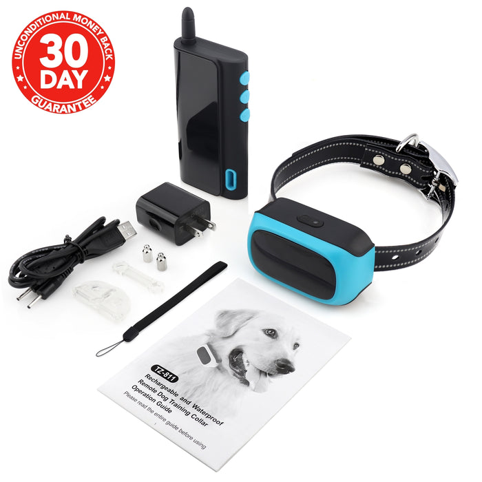 eXuby - Shock Collar for Small Dogs 10-20 pounds Rechargeable - Waterproof Remote Dog Training Collar with 3 Settings - Beep, Vibration and Static Shock for Faster & Gentle Training